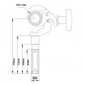 KUPO KCP-814 ARCH COUPLER W/ 28 MM SPIGOT.  ХОМУТ (ШТИФТ 9/8